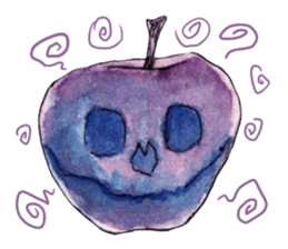 Apple of a watercolor painting sticker #12740346