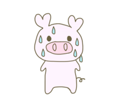 Daily life's Sticker of a voice pig sticker #12741076