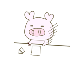 Daily life's Sticker of a voice pig sticker #12741084