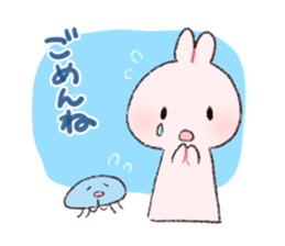 Panda & rabbit & jellyfish sticker #12742403