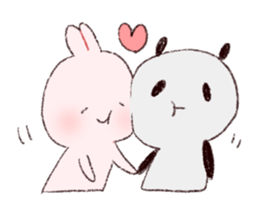 Panda & rabbit & jellyfish sticker #12742406