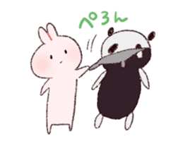 Panda & rabbit & jellyfish sticker #12742413