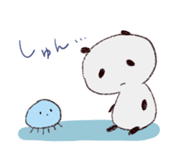 Panda & rabbit & jellyfish sticker #12742414
