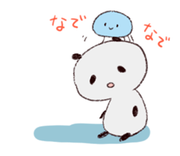 Panda & rabbit & jellyfish sticker #12742415