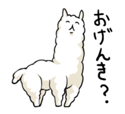 Loose and Fluffy Sticker of Alpaca. sticker #12744222