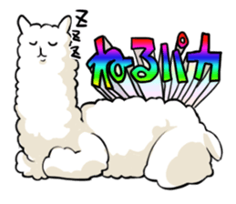Loose and Fluffy Sticker of Alpaca. sticker #12744225