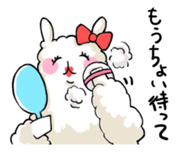 Loose and Fluffy Sticker of Alpaca. sticker #12744226