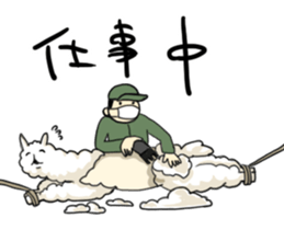 Loose and Fluffy Sticker of Alpaca. sticker #12744228