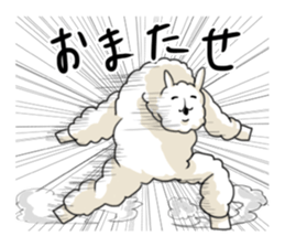 Loose and Fluffy Sticker of Alpaca. sticker #12744231