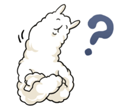 Loose and Fluffy Sticker of Alpaca. sticker #12744234