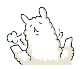 Loose and Fluffy Sticker of Alpaca. sticker #12744235