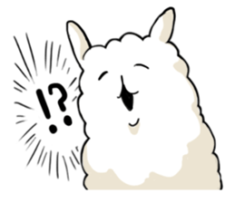 Loose and Fluffy Sticker of Alpaca. sticker #12744245