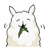 Loose and Fluffy Sticker of Alpaca. sticker #12744249