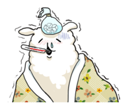 Loose and Fluffy Sticker of Alpaca. sticker #12744253