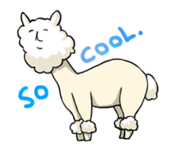 Loose and Fluffy Sticker of Alpaca. sticker #12744254