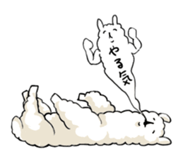 Loose and Fluffy Sticker of Alpaca. sticker #12744255