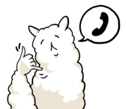 Loose and Fluffy Sticker of Alpaca. sticker #12744256