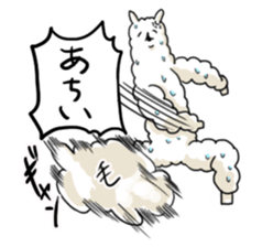 Loose and Fluffy Sticker of Alpaca. sticker #12744258
