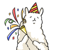 Loose and Fluffy Sticker of Alpaca. sticker #12744260