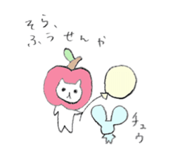 Hi Apple Cat 2 sticker #12744507