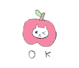 Hi Apple Cat 2 sticker #12744514