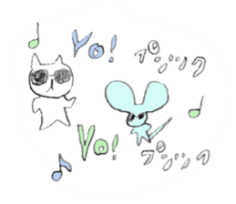 Hi Apple Cat 2 sticker #12744519