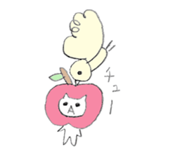Hi Apple Cat 2 sticker #12744527