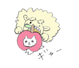 Hi Apple Cat 2 sticker #12744528