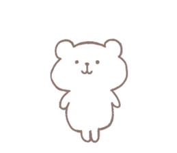 A white little bear sticker #12745384