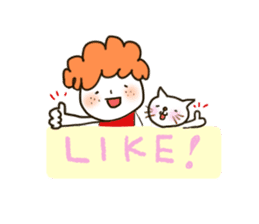 A little sister with curly hair sticker #12745476