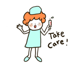 A little sister with curly hair sticker #12745500