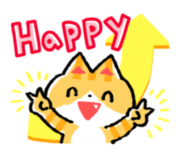cute cat GOEMON (ENGLISH) sticker #12747365