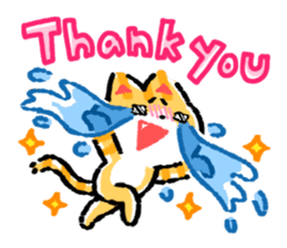 cute cat GOEMON (ENGLISH) sticker #12747368