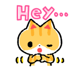 cute cat GOEMON (ENGLISH) sticker #12747373