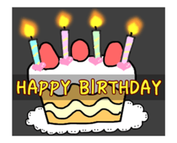 Sticker of movement of the birthday sticker #12748226