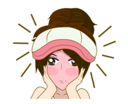 lady eyeglass 0001 sticker #12748736