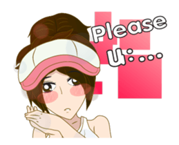 lady eyeglass 0001 sticker #12748737