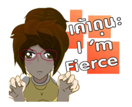 lady eyeglass 0001 sticker #12748740