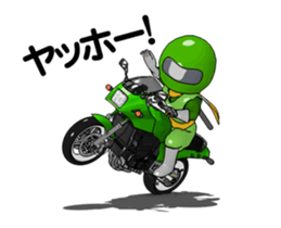 Lime green rider animation sticker #12750212