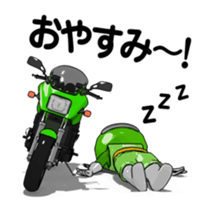 Lime green rider animation sticker #12750227