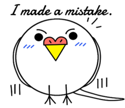 A round white bird01 sticker #12750425