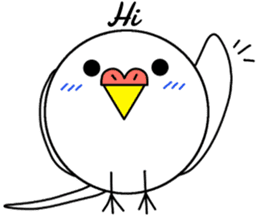 A round white bird01 sticker #12750426