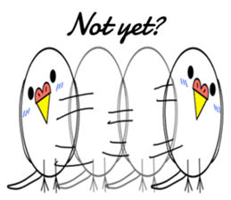 A round white bird01 sticker #12750427