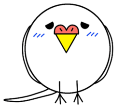 A round white bird01 sticker #12750428