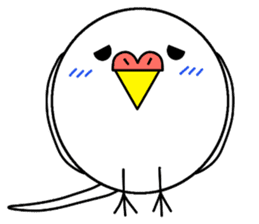A round white bird01 sticker #12750428