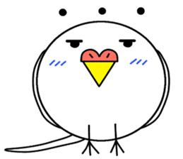 A round white bird01 sticker #12750429