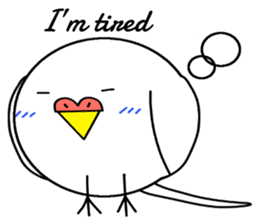 A round white bird01 sticker #12750430