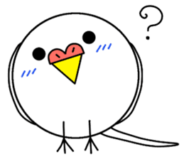 A round white bird01 sticker #12750431
