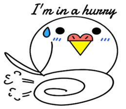 A round white bird01 sticker #12750434