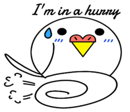 A round white bird01 sticker #12750434